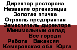 Директор ресторана › Название организации ­ Золотая птичка › Отрасль предприятия ­ Заместитель директора › Минимальный оклад ­ 50 000 - Все города Работа » Вакансии   . Кемеровская обл.,Юрга г.